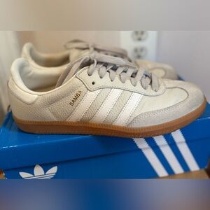Adidas Samba Sneakers - Cream and Tan